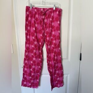 Vineyard Vines Pink Snowflake PJ Pants sz S